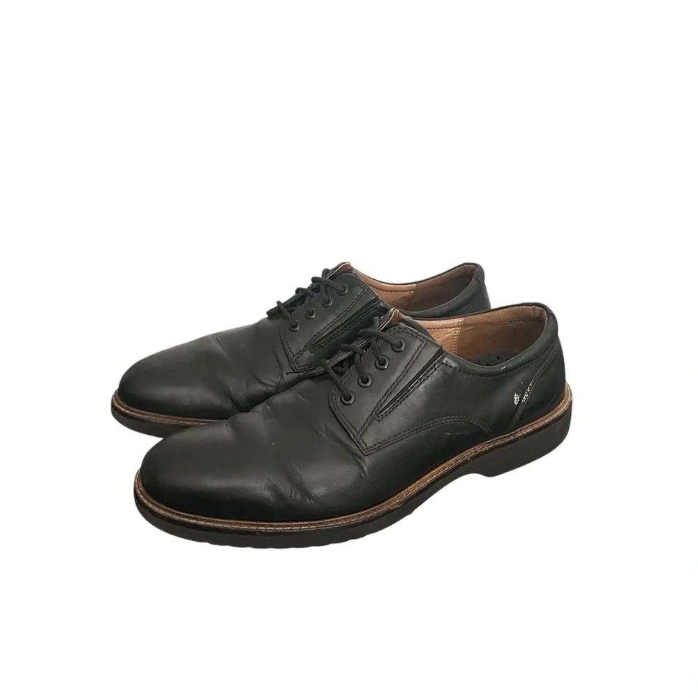 ECCO Men’s Leather Oxford 533254 Black Comfort Shoes Size 11